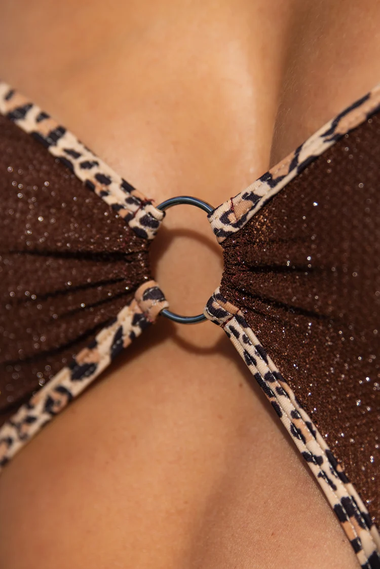 California Kiss 8002 One-Piece Monokini Chocolate & Leopard - Image 4
