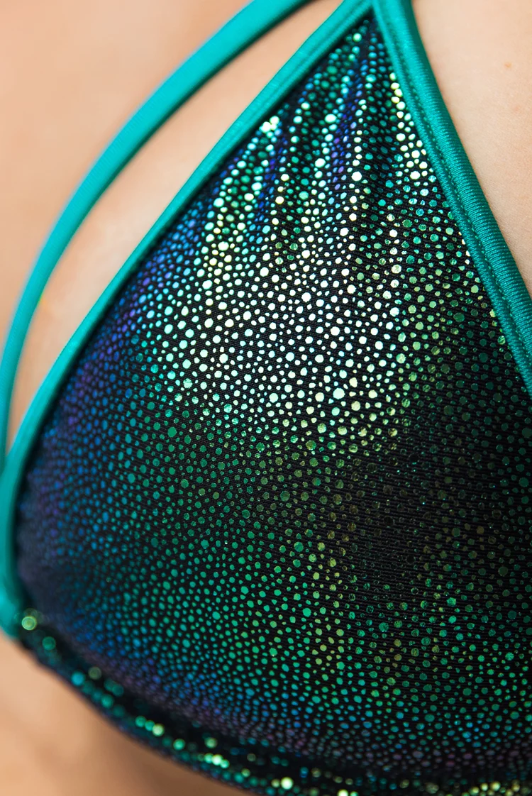 Opal Splash 305 Triangle Bikini Top Aqua Shimmer - Image 3
